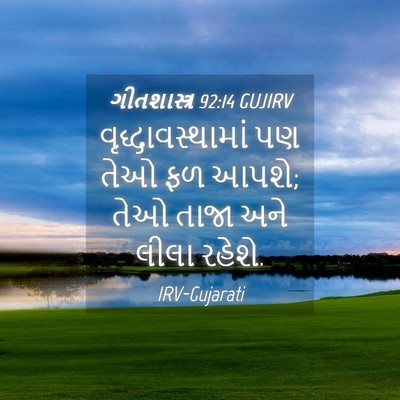 Picture 04 - ગીતશાસ્ત્ર 92:14 GUJIRV - વૃદ્ધાવસ્થામાં પણ - Bible Verse Picture