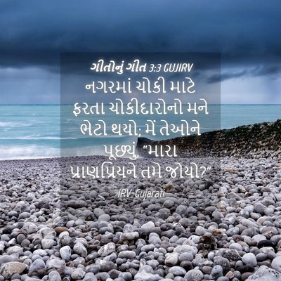 Picture 04 - ગીતોનું ગીત 3:3 GUJIRV - નગરમાં ચોકી માટે - Bible Verse Picture
