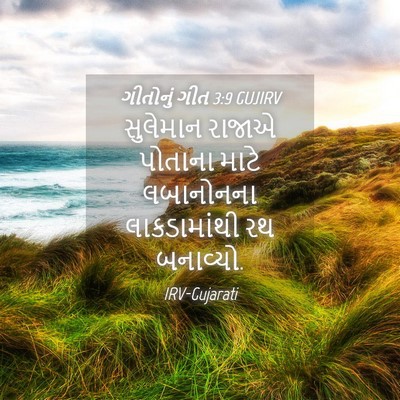Picture 04 - ગીતોનું ગીત 3:9 GUJIRV - સુલેમાન રાજાએ - Bible Verse Picture