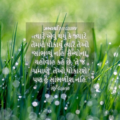 Picture 04 - ઝખાર્યા 7:13 GUJIRV - ત્યારે એવું થયું - Bible Verse Picture