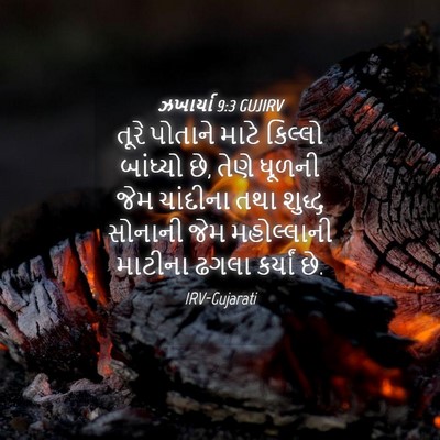 Picture 04 - ઝખાર્યા 9:3 GUJIRV - તૂરે પોતાને માટે - Bible Verse Picture