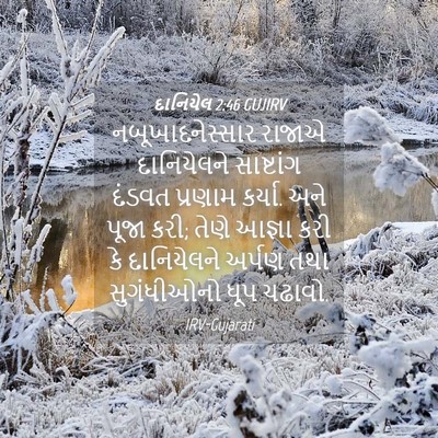 Picture 04 - દાનિયેલ 2:46 GUJIRV - નબૂખાદનેસ્સાર - Bible Verse Picture