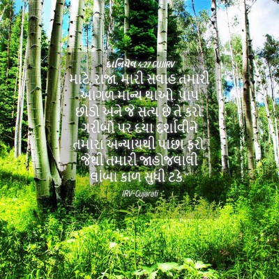 Picture 04 - દાનિયેલ 4:27 GUJIRV - માટે, રાજા, મારી - Bible Verse Picture