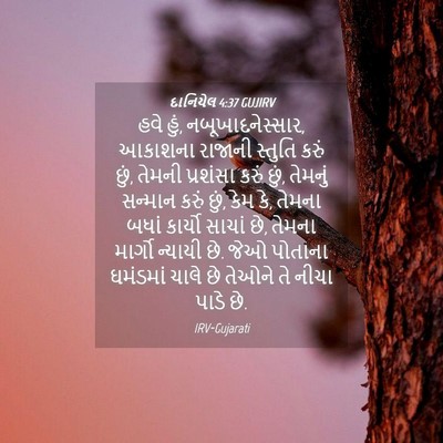 Picture 04 - દાનિયેલ 4:37 GUJIRV - હવે હું, - Bible Verse Picture