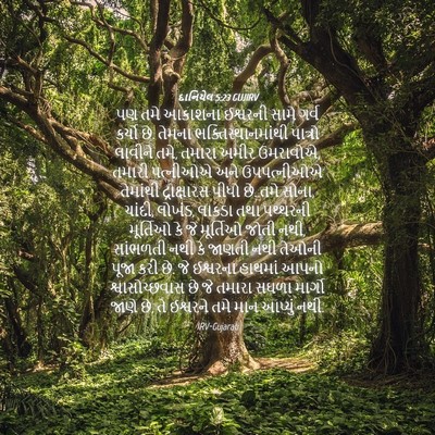 Picture 04 - દાનિયેલ 5:23 GUJIRV - પણ તમે આકાશના - Bible Verse Picture
