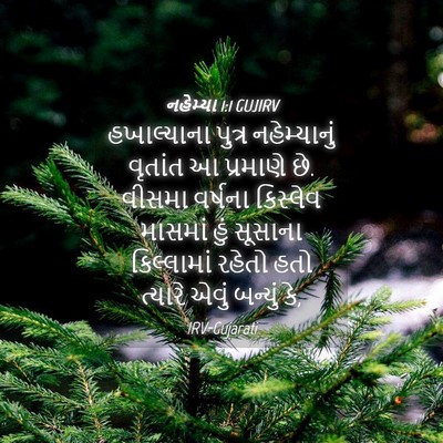 Picture 04 - નહેમ્યા 1:1 GUJIRV - હખાલ્યાના પુત્ર - Bible Verse Picture