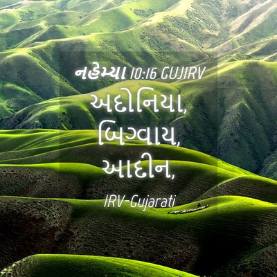 Picture 04 - નહેમ્યા 10:16 GUJIRV - અદોનિયા, બિગ્વાય, - Bible Verse Picture
