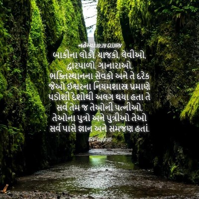 Picture 04 - નહેમ્યા 10:28 GUJIRV - બાકીના લોકો, યાજકો, - Bible Verse Picture