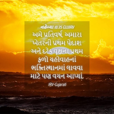 Picture 04 - નહેમ્યા 10:35 GUJIRV - અમે પ્રતિવર્ષ, - Bible Verse Picture