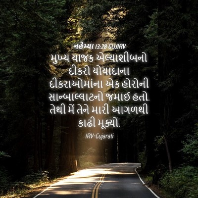 Picture 04 - નહેમ્યા 13:28 GUJIRV - મુખ્ય યાજક - Bible Verse Picture
