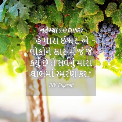 Picture 04 - નહેમ્યા 5:19 GUJIRV - “હે મારા ઈશ્વર, એ - Bible Verse Picture