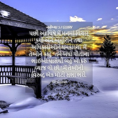 Picture 04 - નહેમ્યા 5:7 GUJIRV - પછી આ વિષે મેં - Bible Verse Picture