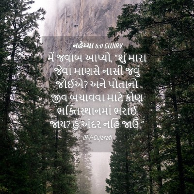 Picture 04 - નહેમ્યા 6:11 GUJIRV - મેં જવાબ આપ્યો, - Bible Verse Picture
