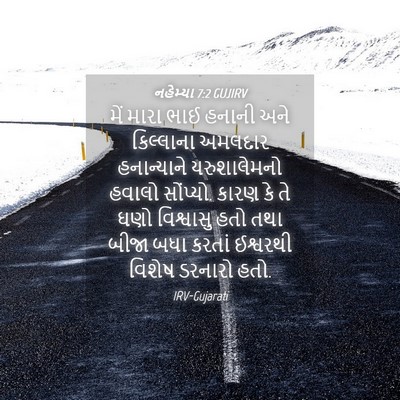 Picture 04 - નહેમ્યા 7:2 GUJIRV - મેં મારા ભાઈ હનાની - Bible Verse Picture
