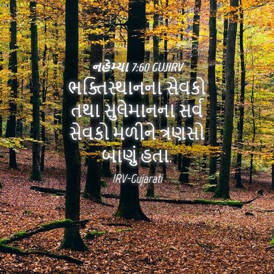 Picture 04 - નહેમ્યા 7:60 GUJIRV - ભક્તિસ્થાનના - Bible Verse Picture