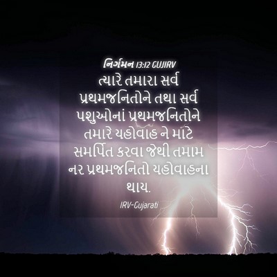 Picture 04 - નિર્ગમન 13:12 GUJIRV - ત્યારે તમારા સર્વ - Bible Verse Picture