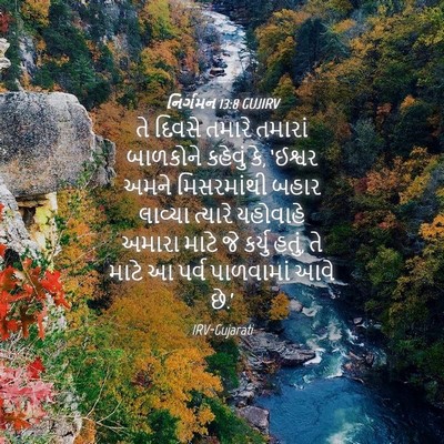 Picture 04 - નિર્ગમન 13:8 GUJIRV - તે દિવસે તમારે - Bible Verse Picture