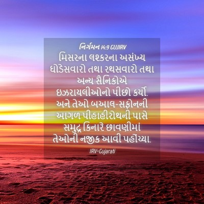 Picture 04 - નિર્ગમન 14:9 GUJIRV - મિસરના લશ્કરના - Bible Verse Picture