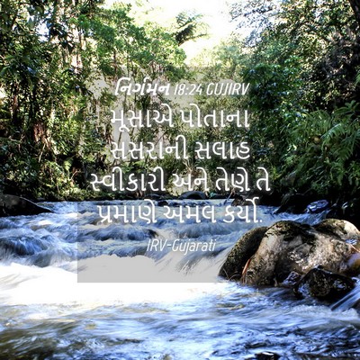 Picture 04 - નિર્ગમન 18:24 GUJIRV - મૂસાએ પોતાના - Bible Verse Picture