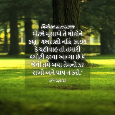 Picture 04 - નિર્ગમન 20:20 GUJIRV - એટલે મૂસાએ તે - Bible Verse Picture