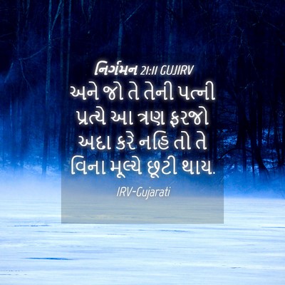Picture 04 - નિર્ગમન 21:11 GUJIRV - અને જો તે તેની - Bible Verse Picture