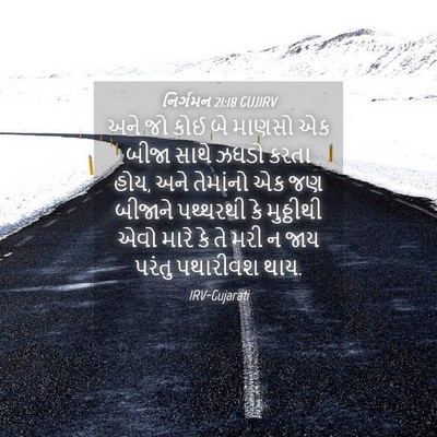 Picture 04 - નિર્ગમન 21:18 GUJIRV - અને જો કોઈ બે માણસો - Bible Verse Picture