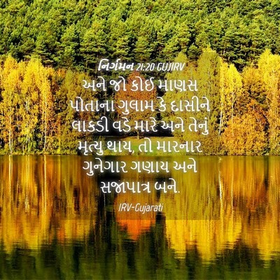 Picture 04 - નિર્ગમન 21:20 GUJIRV - અને જો કોઈ માણસ - Bible Verse Picture