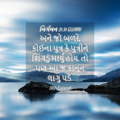 Picture 04 - નિર્ગમન 21:31 GUJIRV - અને જો બળદે કોઈના - Bible Verse Picture