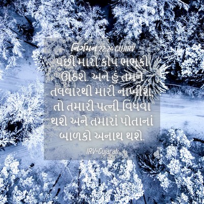 Picture 04 - નિર્ગમન 22:24 GUJIRV - પછી મારો કોપ ભભૂકી - Bible Verse Picture