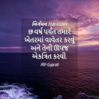 Picture 04 - નિર્ગમન 23:10 GUJIRV - છ વર્ષ પર્યંત - Bible Verse Picture