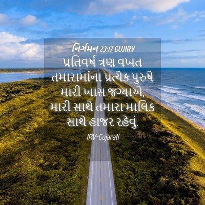 Picture 04 - નિર્ગમન 23:17 GUJIRV - પ્રતિવર્ષ ત્રણ - Bible Verse Picture
