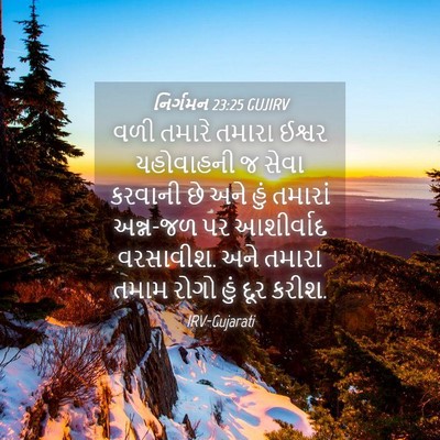 Picture 04 - નિર્ગમન 23:25 GUJIRV - વળી તમારે તમારા - Bible Verse Picture
