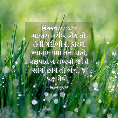 Picture 04 - નિર્ગમન 23:3 GUJIRV - માણસ ગરીબ હોય તો - Bible Verse Picture