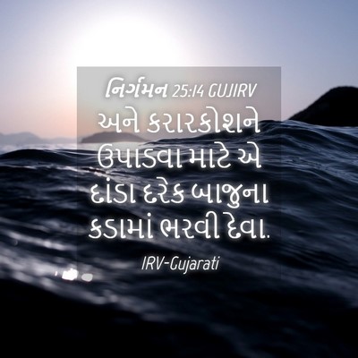 Picture 04 - નિર્ગમન 25:14 GUJIRV - અને કરારકોશને - Bible Verse Picture