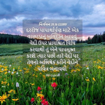 Picture 04 - નિર્ગમન 29:36 GUJIRV - દરરોજ - Bible Verse Picture