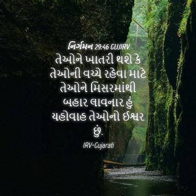 Picture 04 - નિર્ગમન 29:46 GUJIRV - તેઓને ખાતરી થશે કે - Bible Verse Picture