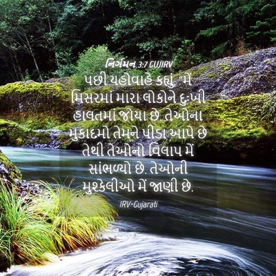 Picture 04 - નિર્ગમન 3:7 GUJIRV - પછી યહોવાહે - Bible Verse Picture