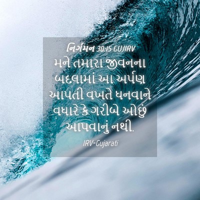 Picture 04 - નિર્ગમન 30:15 GUJIRV - મને તમારા જીવનના - Bible Verse Picture