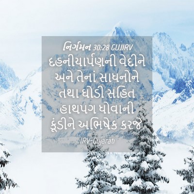 Picture 04 - નિર્ગમન 30:28 GUJIRV - દહનીયાર્પણની - Bible Verse Picture