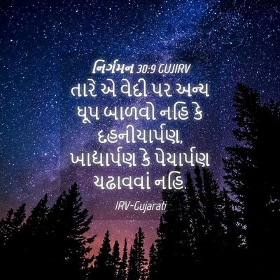 Picture 04 - નિર્ગમન 30:9 GUJIRV - તારે એ વેદી પર અન્ય - Bible Verse Picture