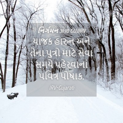 Picture 04 - નિર્ગમન 31:10 GUJIRV - યાજક હારુન અને - Bible Verse Picture