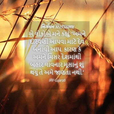 Picture 04 - નિર્ગમન 32:23 GUJIRV - એ લોકોએ મને કહ્યું, - Bible Verse Picture