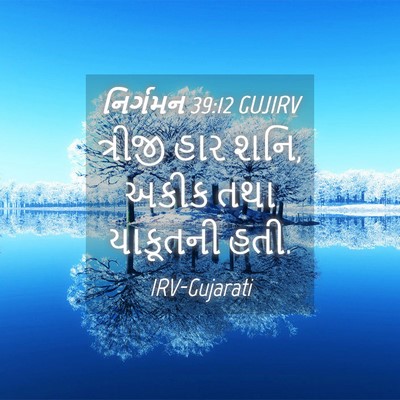 Picture 04 - નિર્ગમન 39:12 GUJIRV - ત્રીજી હાર શનિ, - Bible Verse Picture