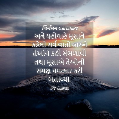 Picture 04 - નિર્ગમન 4:30 GUJIRV - અને યહોવાહે - Bible Verse Picture