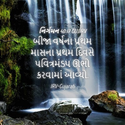 Picture 04 - નિર્ગમન 40:17 GUJIRV - બીજા વર્ષના પ્રથમ - Bible Verse Picture