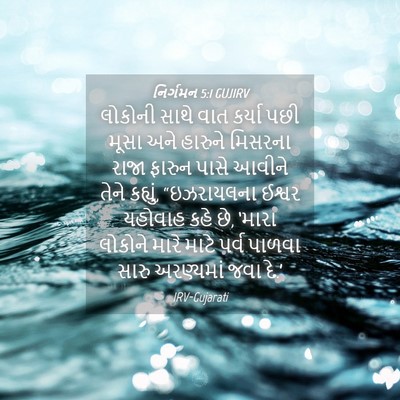Picture 04 - નિર્ગમન 5:1 GUJIRV - લોકોની સાથે વાત - Bible Verse Picture