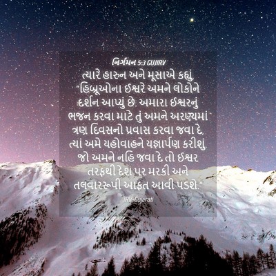 Picture 04 - નિર્ગમન 5:3 GUJIRV - ત્યારે હારુન અને - Bible Verse Picture