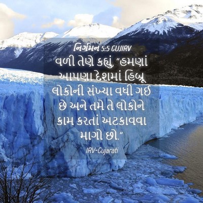 Picture 04 - નિર્ગમન 5:5 GUJIRV - વળી તેણે કહ્યું, - Bible Verse Picture