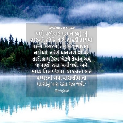 Picture 04 - નિર્ગમન 7:19 GUJIRV - પછી યહોવાહે - Bible Verse Picture