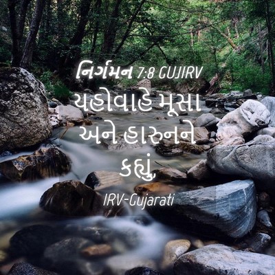 Picture 04 - નિર્ગમન 7:8 GUJIRV - યહોવાહે મૂસા અને - Bible Verse Picture